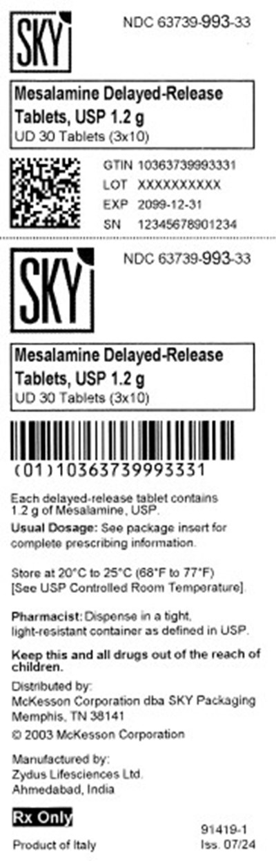 Mesalamine 1.2g.jpg PACKAGE LABEL.PRINCIPAL DISPLAY PANEL - Mesalamine 1.2g